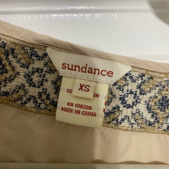 Sundance women’s Embroidered Dakota Beige Tunic Top size XS - Picture 4 of 5